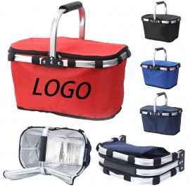 Insulated Picnic Basket With Lid with Logo