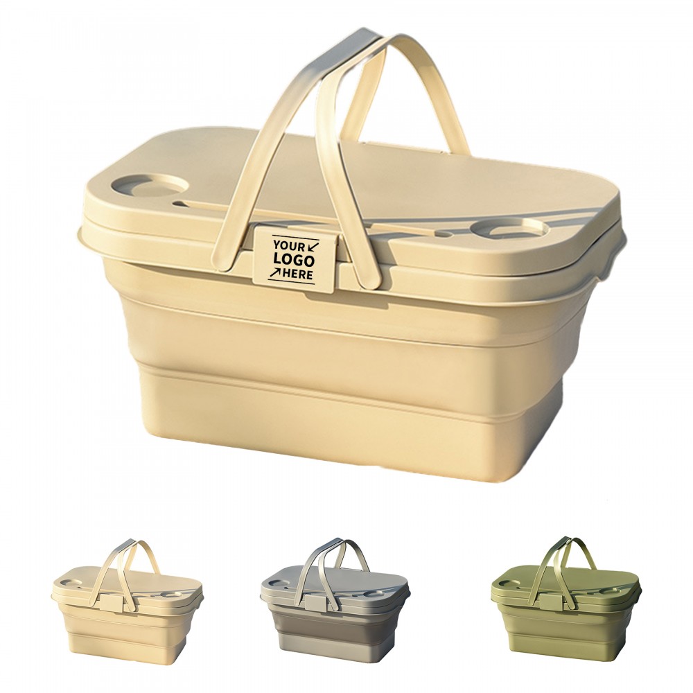 Foldable Picnic Basket with Logo Foldable Picnic Basket with Logo