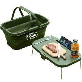 Collapsible Picnic Storage Basket with Logo