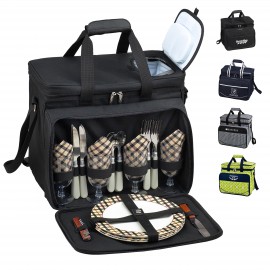 Picnic Set for 4 with Cooler with Logo