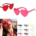 Love Sunglasses Valentine's Day Red Peach Heart Glasses with Logo