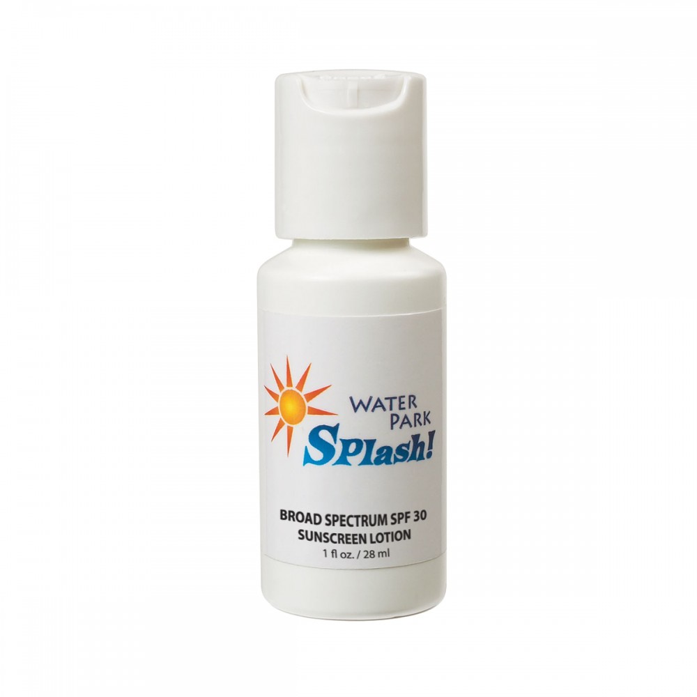 1 Oz. SPF 30 Sunscreen Bottle with Logo