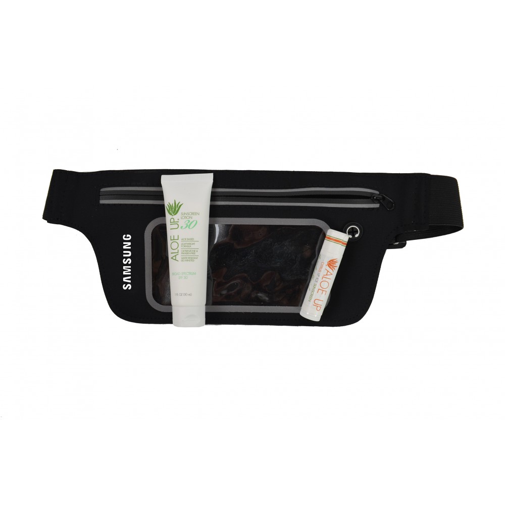 Promotional Aloe Up Waist Pack with White Collection Sunscreen Promotional Aloe Up Waist Pack with White Collection Sunscreen