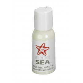 1 oz. SPF 30 Sunscreen in Clear Round Bottle with Logo