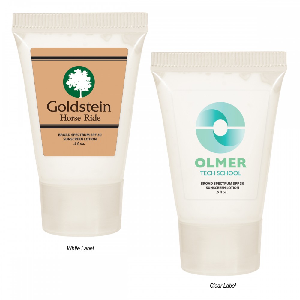 .5 Oz. SPF 30 Sunscreen Tube Logo Branded .5 Oz. SPF 30 Sunscreen Tube Logo Branded