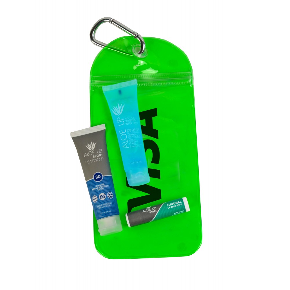 Logo Branded Aloe Up Gadget Pouch with Sport Sunscreen Logo Branded Aloe Up Gadget Pouch with Sport Sunscreen