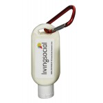 1.9 Oz. Spf 30 Sunscreen In Clear Bottle With Carabiner with Logo