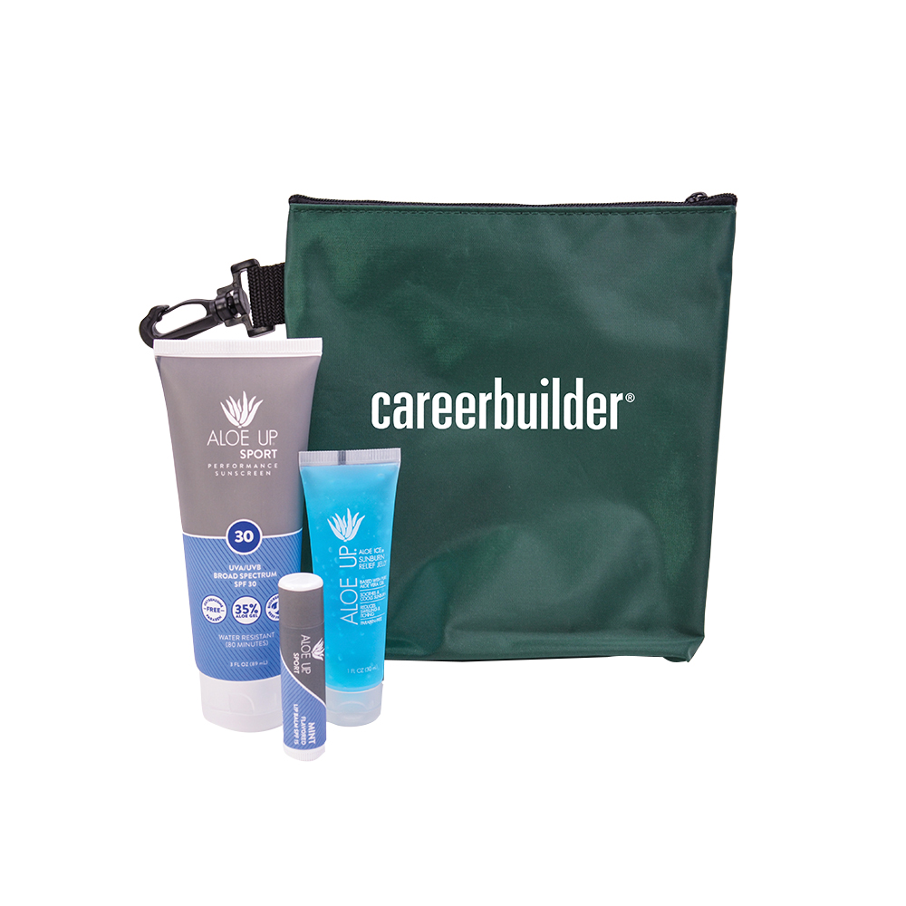 Aloe Up Deluxe Nylon Bag Clip Bag with Sport Sunscreen Custom Imprinted Aloe Up Deluxe Nylon Bag Clip Bag with Sport Sunscreen Custom Imprinted