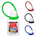 Logo Branded "SunFun L Connect" 1 Oz. Broad Spectrum Sunscreen in Flip-Top Bottle w/Silicone Leash (Full Color)