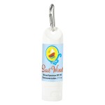 2 Oz. SPF 30 Sunscreen Lotion Carabiner Bottle Custom Printed