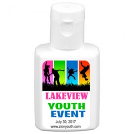 "SunFun" 0.5 Oz. Broad Spectrum SPF 30 Sunscreen Lotion in Flip-Top Bottle (Full Color) Custom Printed