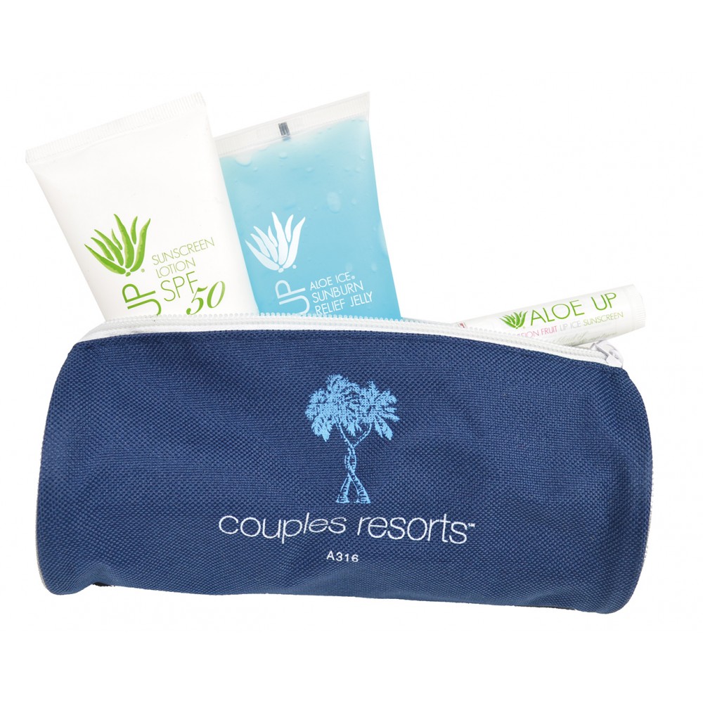 Promotional Aloe Up Barrel Case with White Collection Sunscreen Promotional Aloe Up Barrel Case with White Collection Sunscreen