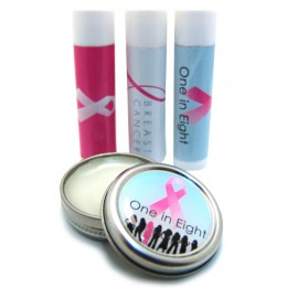 Promotional Breast Cancer Awareness SPF 15 Lip Balm w/ Next Day Delivery Service