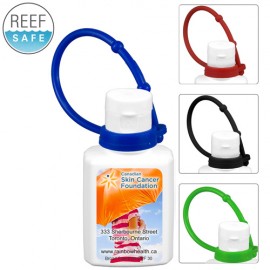 "SunFun Connect" .5 oz Broad Spectrum SPF 30 Sunscreen Lotion In Solid White Flip-Top Squeeze Bottle with Logo  "SunFun Connect" .5 oz Broad Spectrum SPF 30 Sunscreen Lotion In Solid White Flip-Top Squeeze Bottle with Logo