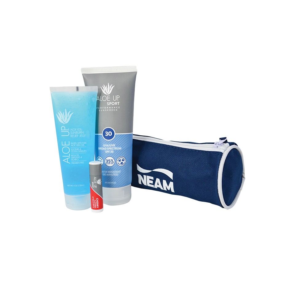Promotional Aloe Up Barrel Case with Sport Sunscreen Promotional Aloe Up Barrel Case with Sport Sunscreen