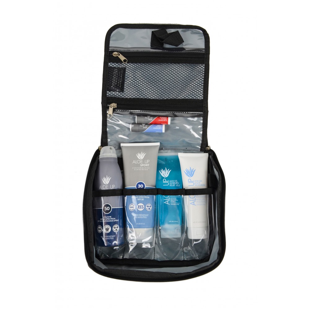 Aloe Up Men's Dopp Kit with Sport Sunscreen Logo Branded Aloe Up Men's Dopp Kit with Sport Sunscreen Logo Branded