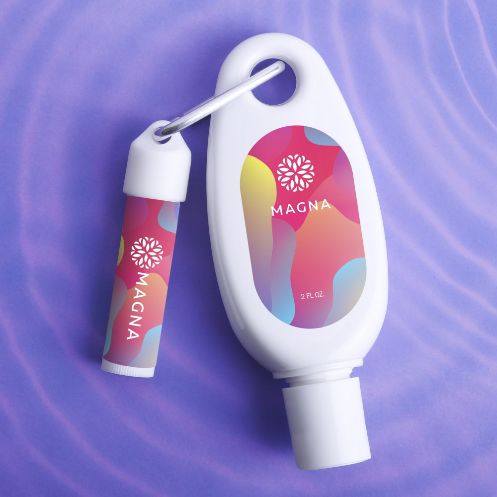 Custom Happy Reef Sunscreen & Lip Moisturizer Carabiner Kit Custom Happy Reef Sunscreen & Lip Moisturizer Carabiner Kit