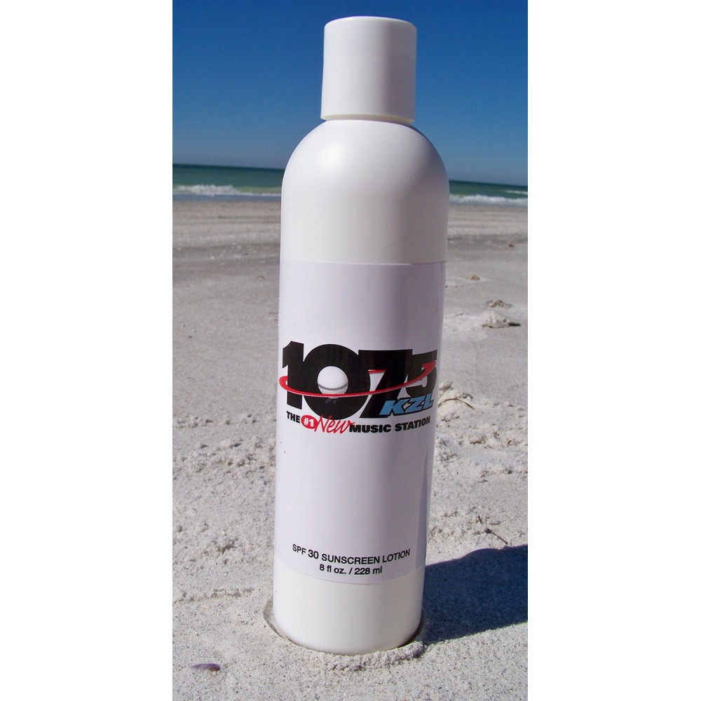 Promotional 8 Oz. SPF30 Sunscreen Bottle (Bullet Bottle) Made in USA Promotional 8 Oz. SPF30 Sunscreen Bottle (Bullet Bottle) Made in USA