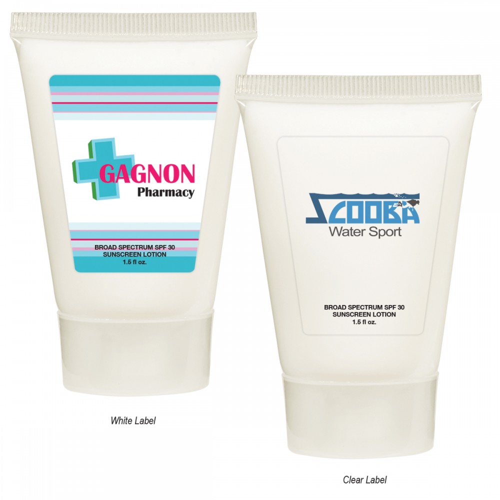 Custom Printed 1.5 Oz. SPF 30 Sunscreen Tube Custom Printed 1.5 Oz. SPF 30 Sunscreen Tube