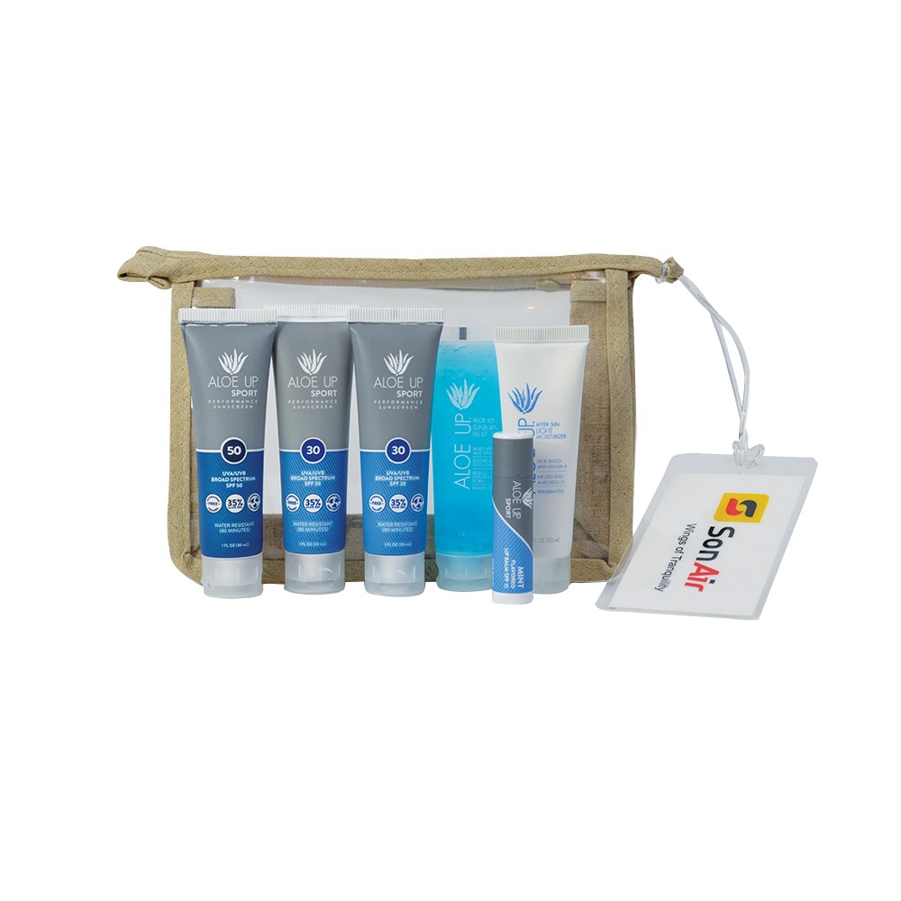 Aloe Up Small Hemp Bag with Sport Sunscreen Custom Imprinted Aloe Up Small Hemp Bag with Sport Sunscreen Custom Imprinted