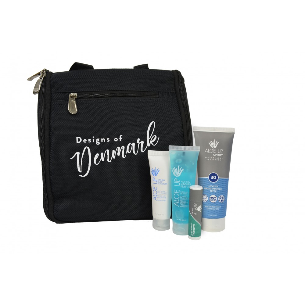 Aloe Up Men's Dopp Kit with Sport Sunscreen Custom Printed Aloe Up Men's Dopp Kit with Sport Sunscreen Custom Printed