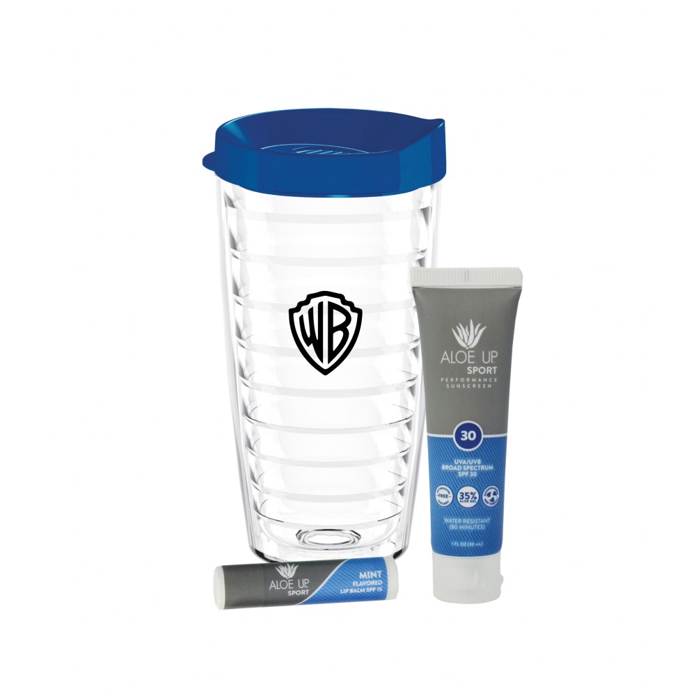 Promotional Aloe Up Travel Tumbler with Sport Sunscreen Promotional Aloe Up Travel Tumbler with Sport Sunscreen