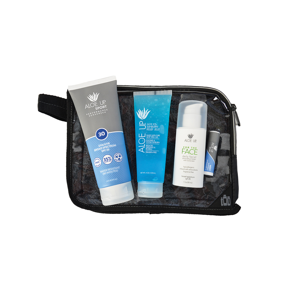 Aloe Up 3 Piece Travel Kit with Sport Sunscreen Custom Printed Aloe Up 3 Piece Travel Kit with Sport Sunscreen Custom Printed