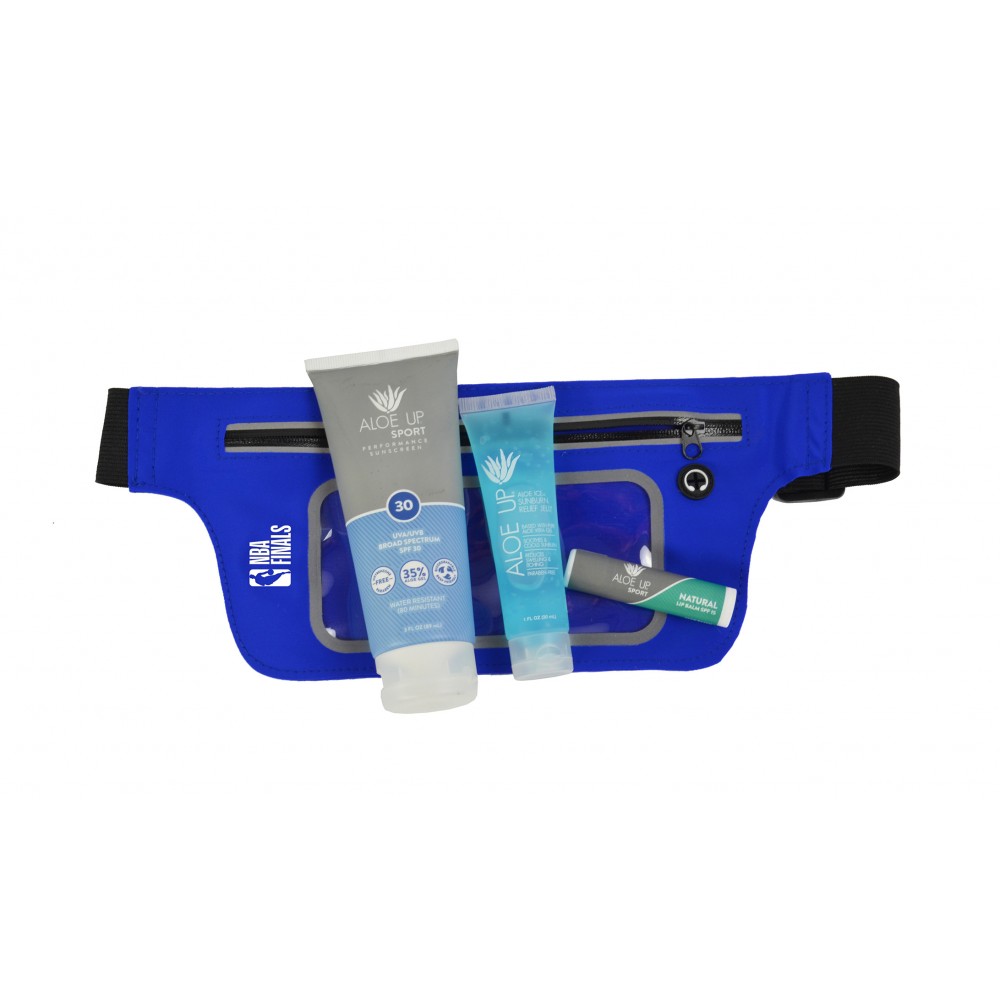Custom Imprinted Aloe Up Waist Pack with Sport Sunscreen Custom Imprinted Aloe Up Waist Pack with Sport Sunscreen