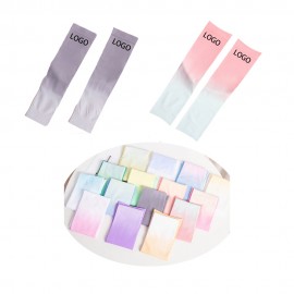 Silk Screen Gradient Ice Silk Sleeves with Logo