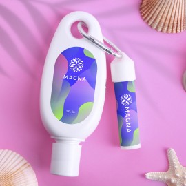 Personalized Happy Reef Sunscreen & Lip Moisturizer SPF15 Carabiner Kit  Personalized Happy Reef Sunscreen & Lip Moisturizer SPF15 Carabiner Kit
