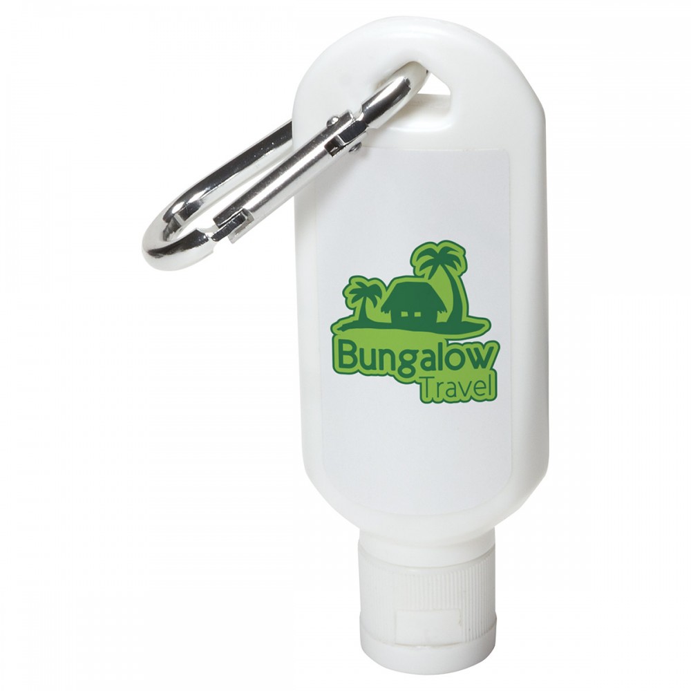 Safeguard 1.8 oz Sunscreen with Carabiner with Logo