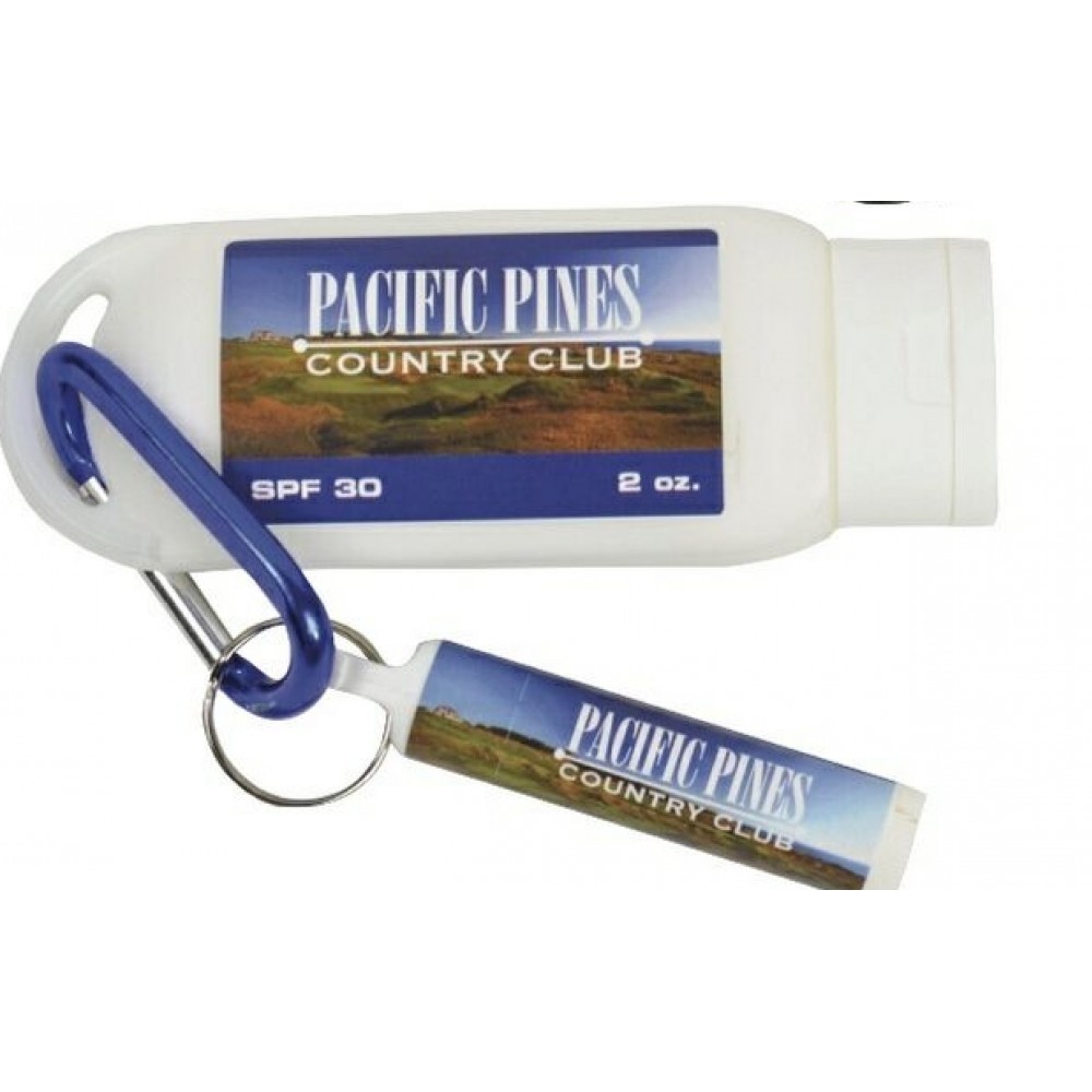 Aloe Up SPF 30 2 Oz. Sunscreen & Lip Balm Combo Logo Branded Aloe Up SPF 30 2 Oz. Sunscreen & Lip Balm Combo Logo Branded
