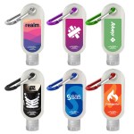 Promotional 1.9 oz. SPF 30 Sunscreen in Clear Bottle with Carabiner