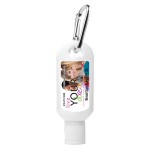 Promotional "Sunny Day" 1 Oz. Broad Spectrum SPF 30 Sunscreen Lotion w/Carabiner Tottle (Full Color)