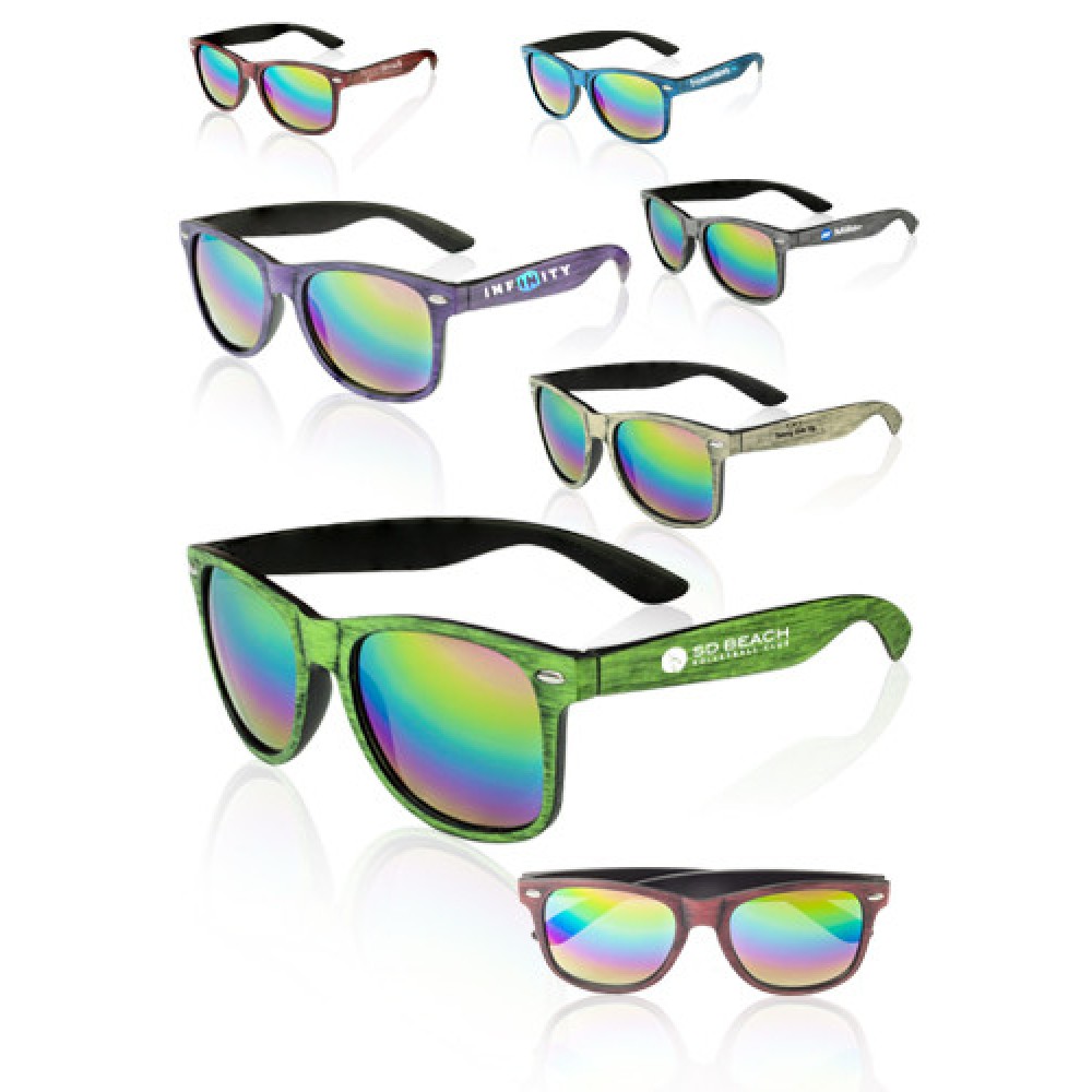 Promotional Wood grain effect Sunglasses