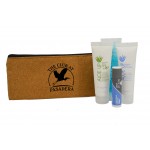 Promotional Aloe Up Cork Cosmetic Bag with White Collection Sunscreen