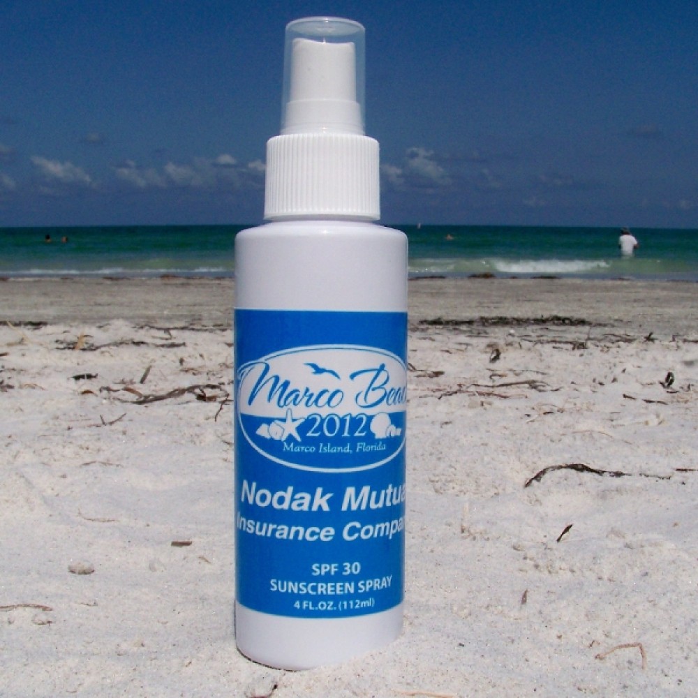 4 Oz. SPF30 Sunscreen Spray Made in USA Custom Printed 4 Oz. SPF30 Sunscreen Spray Made in USA Custom Printed