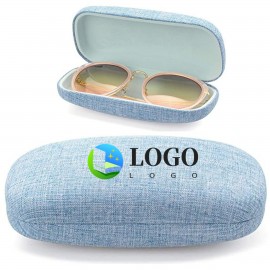 Custom Hard Shell Eyeglasses Case Linen Fabrics Sunglasses Box