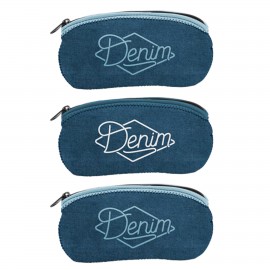 L.E.N.S. Large Eyewear Neoprene Storage Denim with Logo