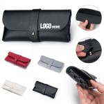 Leather Soft Glasses Case with Logo