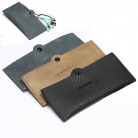 Portable Leather Glasses Pouch with Logo