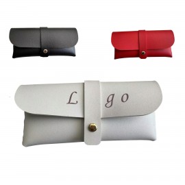 PU Leather Sun Glasses Case with Logo