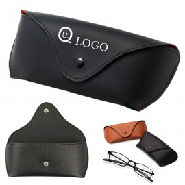 Soft Leather Glasses Case with Logo