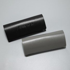 Foldable Edge Paint PU Leather Sun Glasses Case W/ Magnetic with Logo