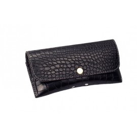 Stylish Faux Leather Glasses Case with Logo  Stylish Faux Leather Glasses Case with Logo