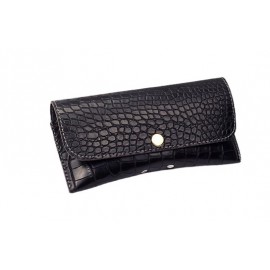 Stylish Faux Leather Glasses Case with Logo