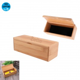 Natural Bamboo Magnetic Sunglasses Case with Logo