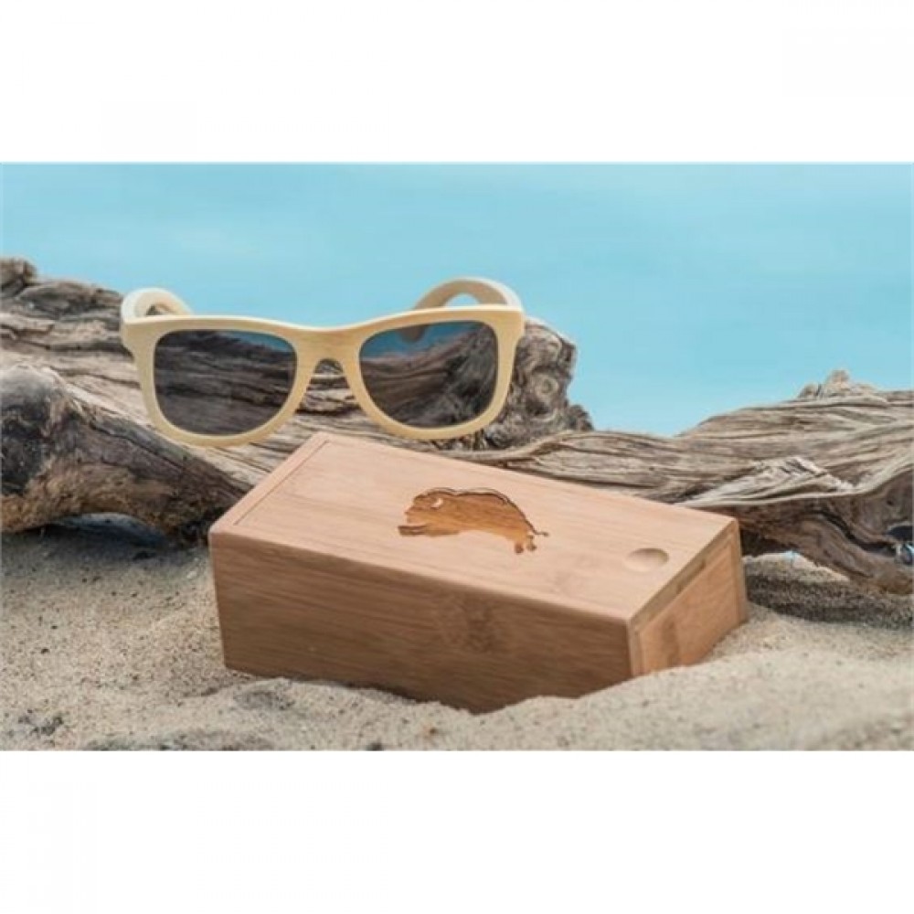 Bamboo Sunglasses Case with Logo