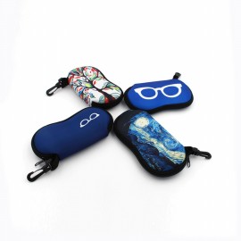 Logo Branded Neoprene Sunglasses Case with Clip