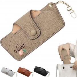Leather Glasses Case with Logo